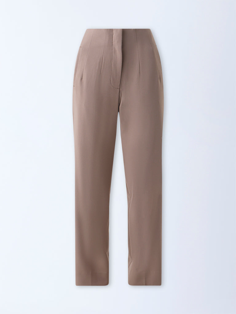 Wardrobe Brown High-Rise Trousers