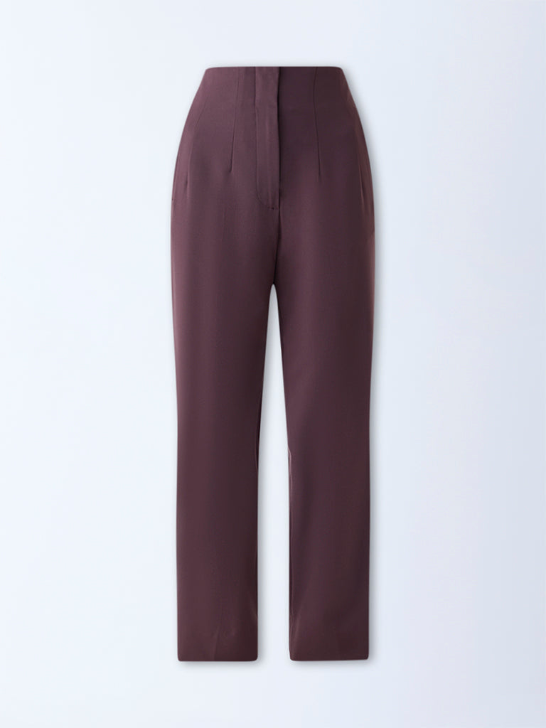 Wardrobe Brown High-Rise Trousers
