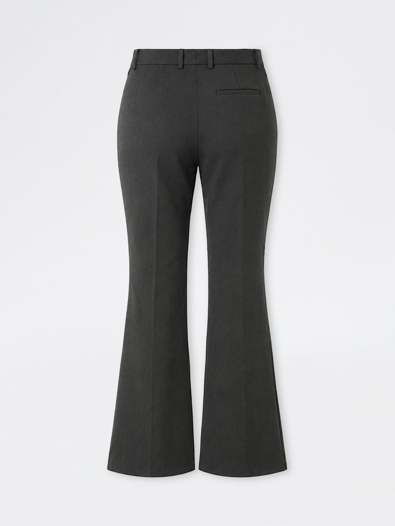 Wardrobe Dark Grey High-Rise Bootcut Trousers