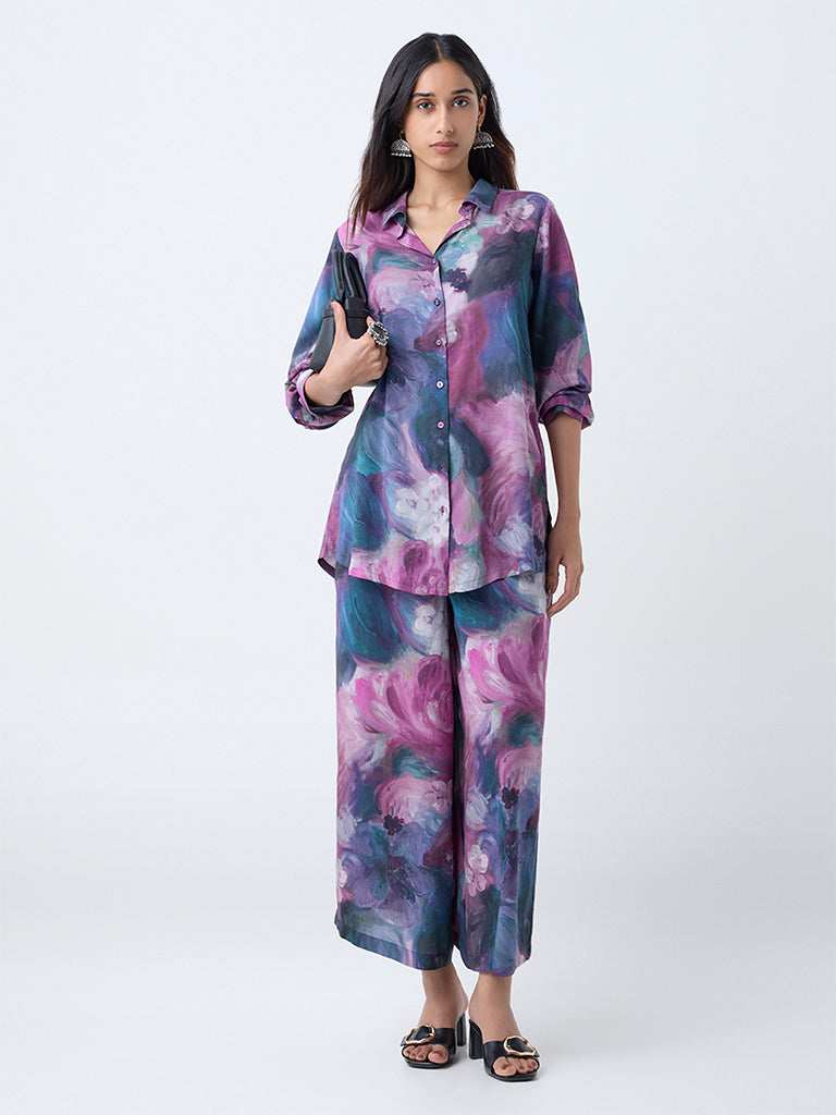Utsa Multicolour Blue Printed Tunic