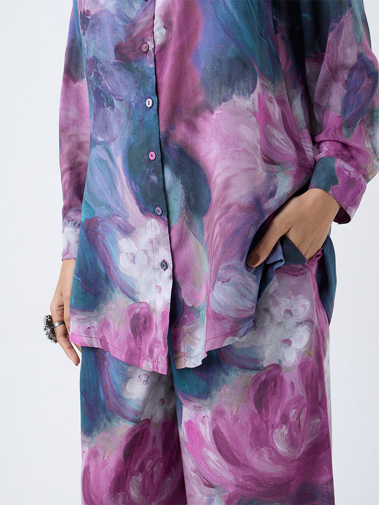 Utsa Multicolour Blue Printed Tunic