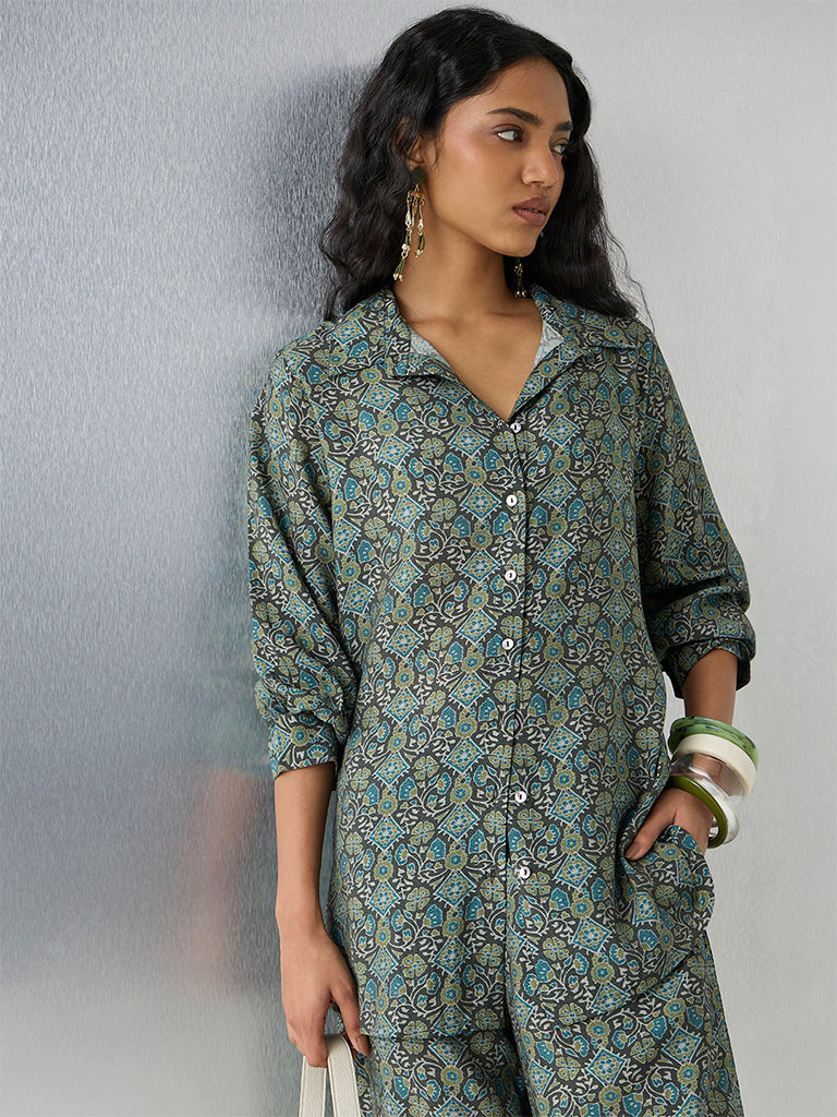 Utsa Green Printed Tunic