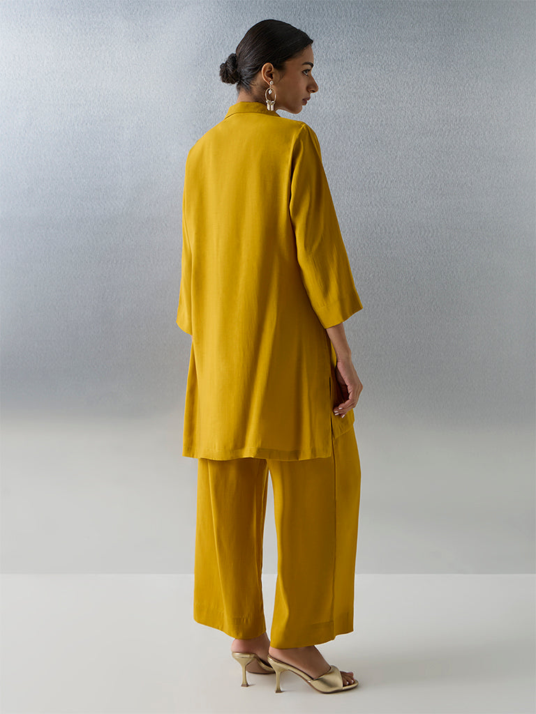 Vark Mustard Embellished Ethnic Set