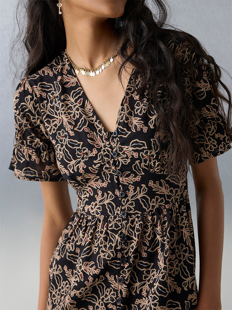 H*a様 PAISLEY EMBROIDERY DRESS BLACK Sacai Paisley Print Dress in Black – Hampden Clothing