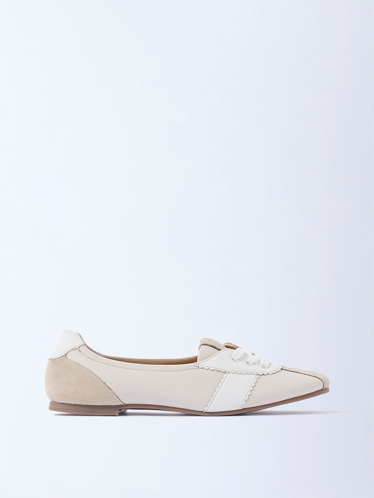 LUNA BLU Ivory Lace-Up Shoes