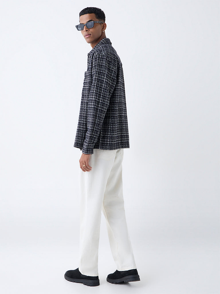 Nuon Off-White Relaxed-Fit Mid-Rise Jeans