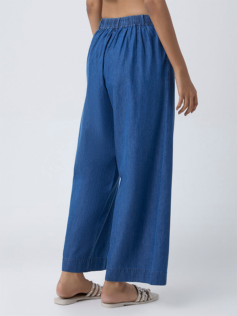 Utsa Blue Denim Pants