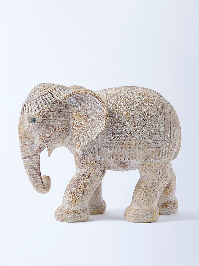 Buy Westside Home Beige Elephant Decorative Object from Westside