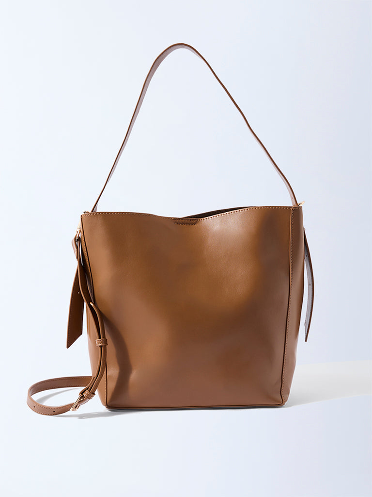 Westside Brown Sling Bag with Pouch