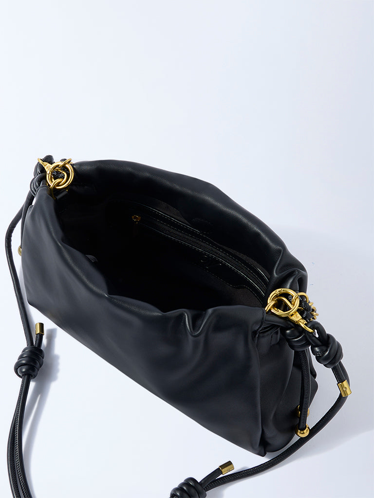Westside Black Solid Sling Bag
