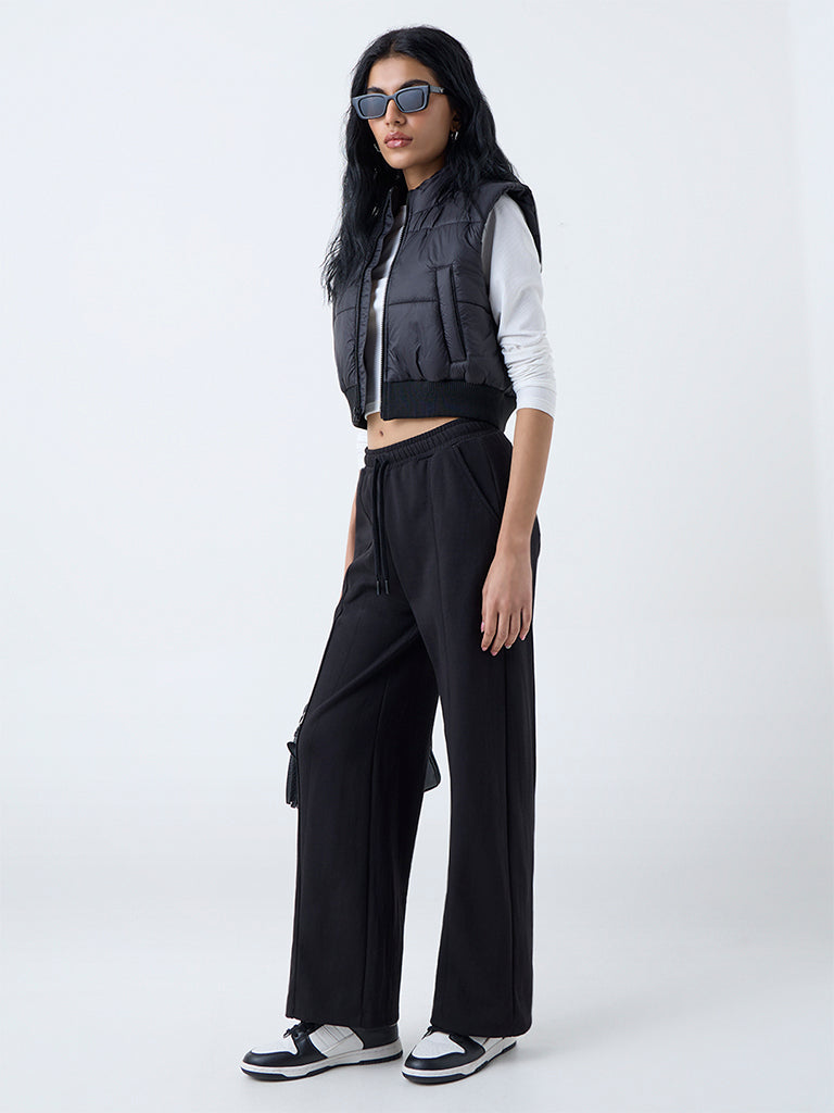 Studiofit Black Quilted Puffer Jacket