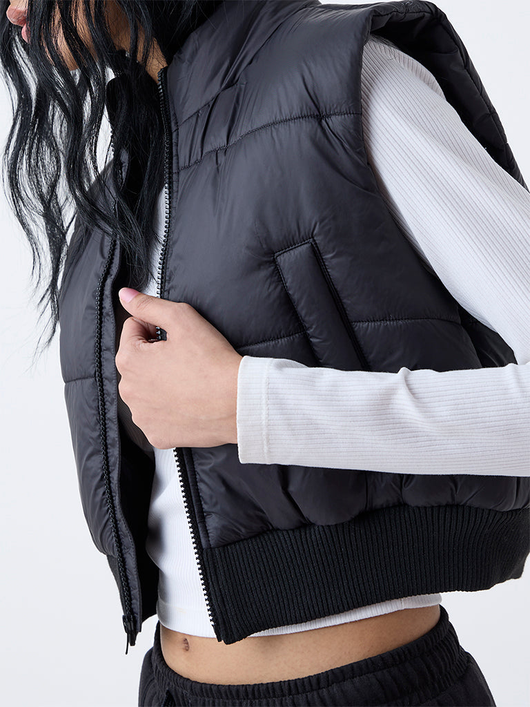 Studiofit Black Quilted Puffer Jacket