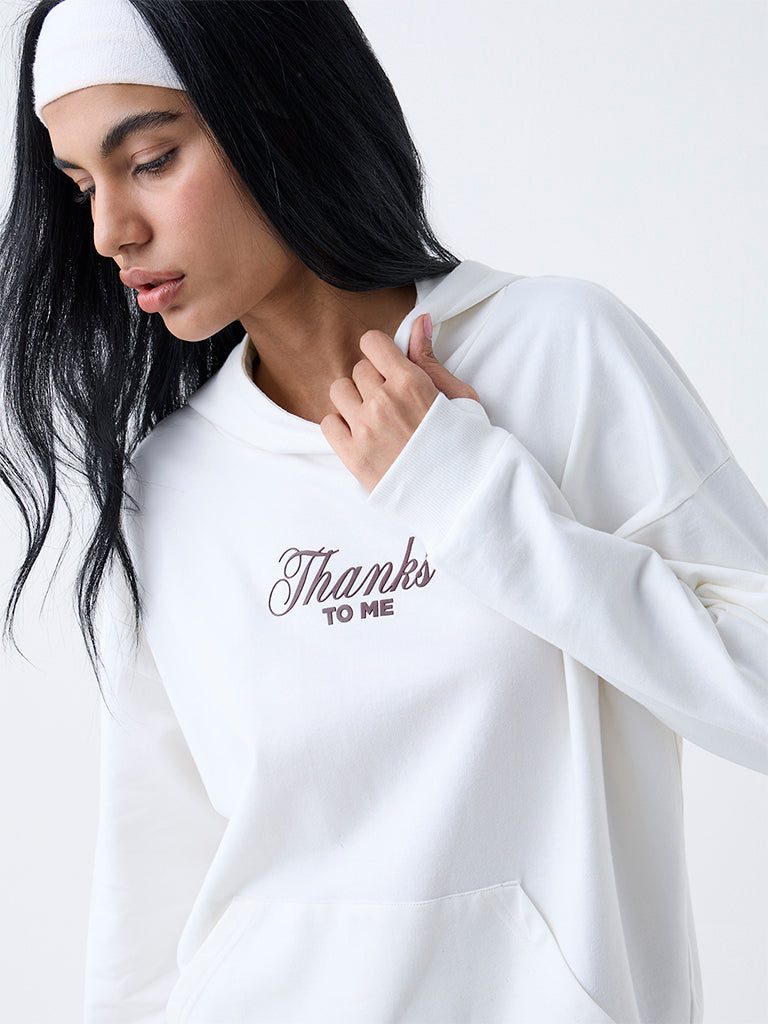 Hoodie T Shirt For Girl For Winter Buy Studiofit Off-White Text