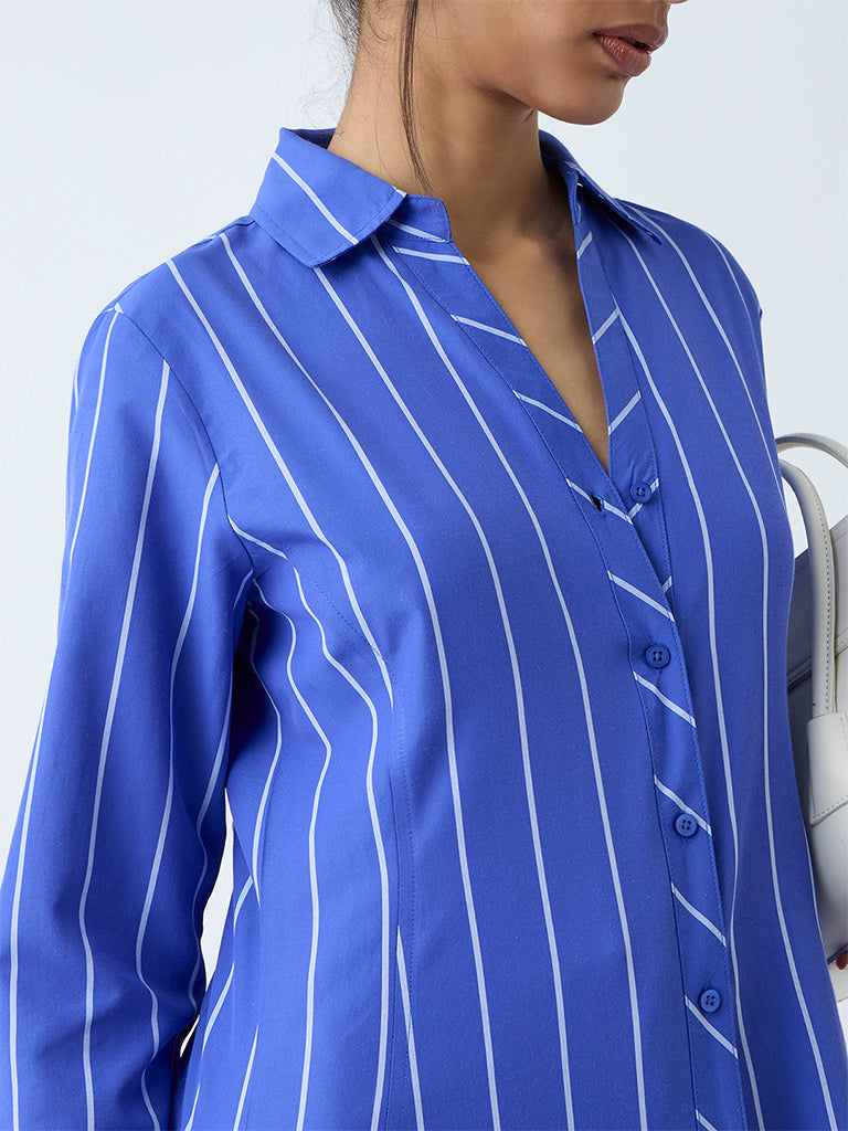Wardrobe Blue Striped Shirt