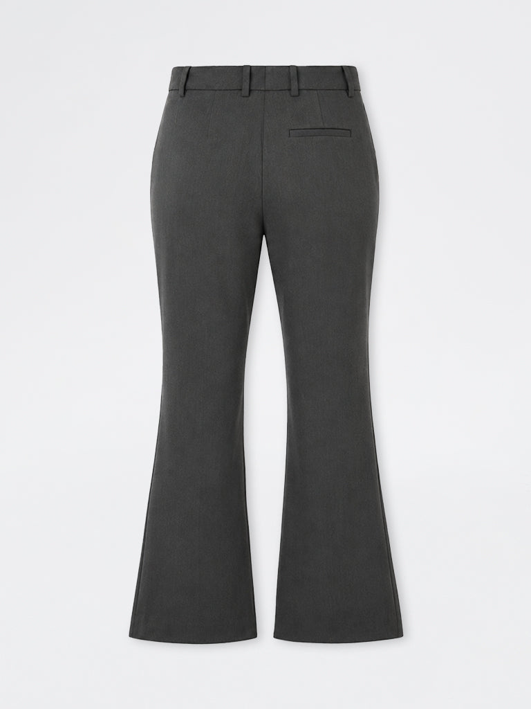 Wardrobe Dark Grey High-Rise Bootcut Trousers