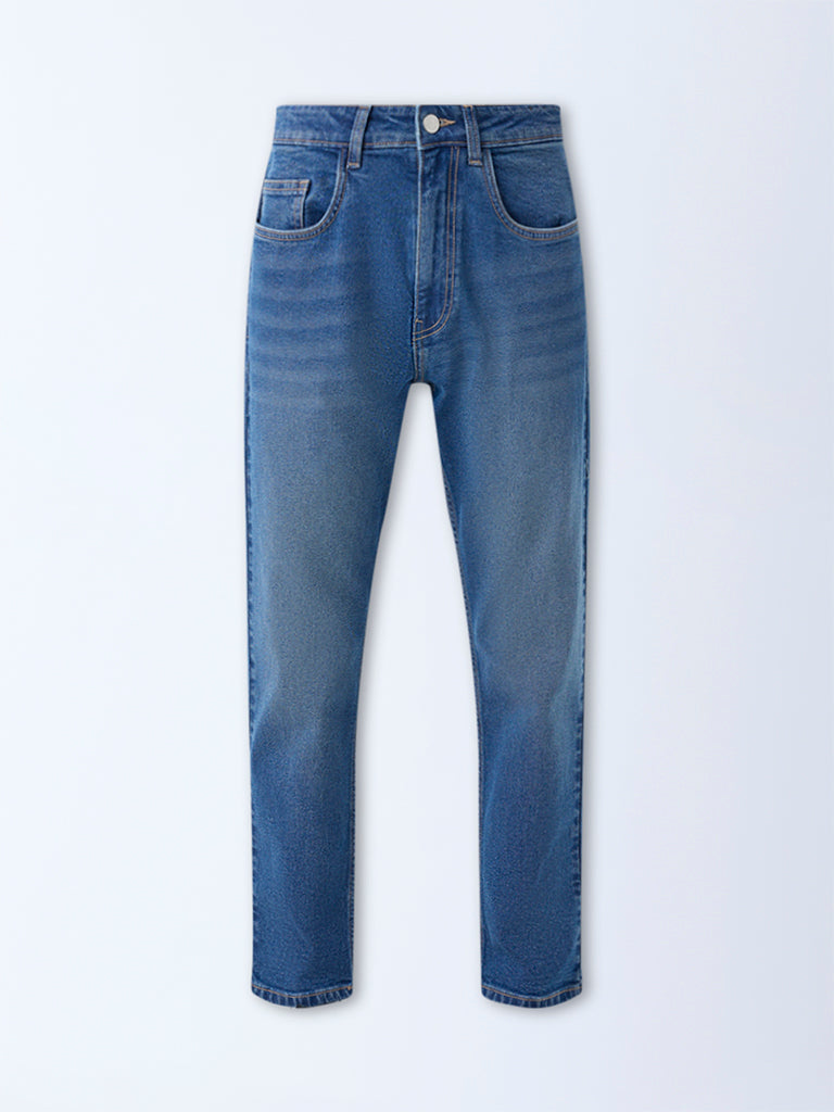 Nuon Blue Slim-Fit Mid-Rise Jeans