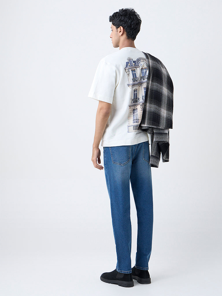 Nuon Blue Slim-Fit Mid-Rise Jeans