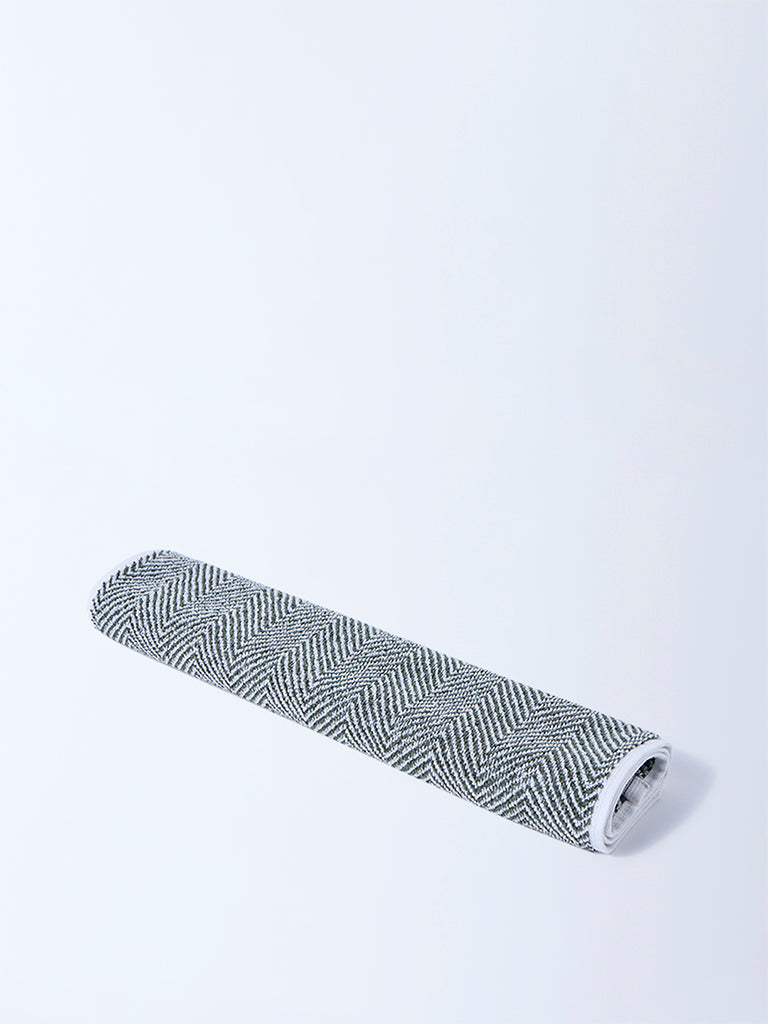 Westside Home Sage Chevron Design Hand Towel