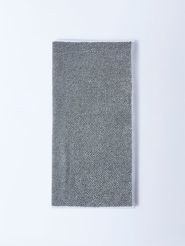 Westside Home Sage Chevron Design Bath Towel