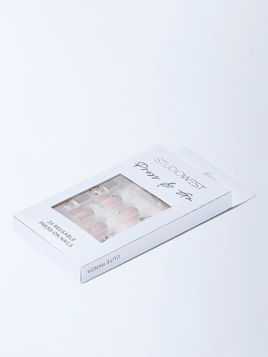 Studiowest Press & Go Cute Panda Reusable Press-On Nail Set