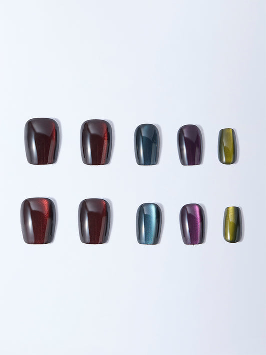 Studiowest Multicolour Cat Eye Press-On Nail Set