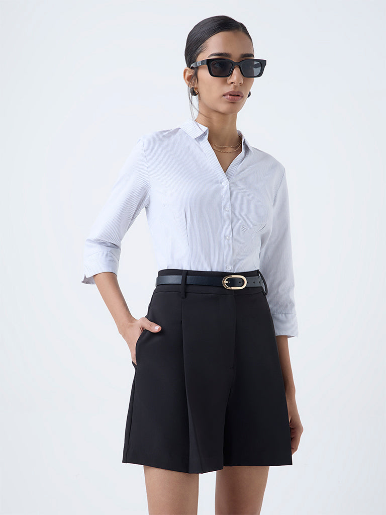 Wardrobe White Striped Shirt