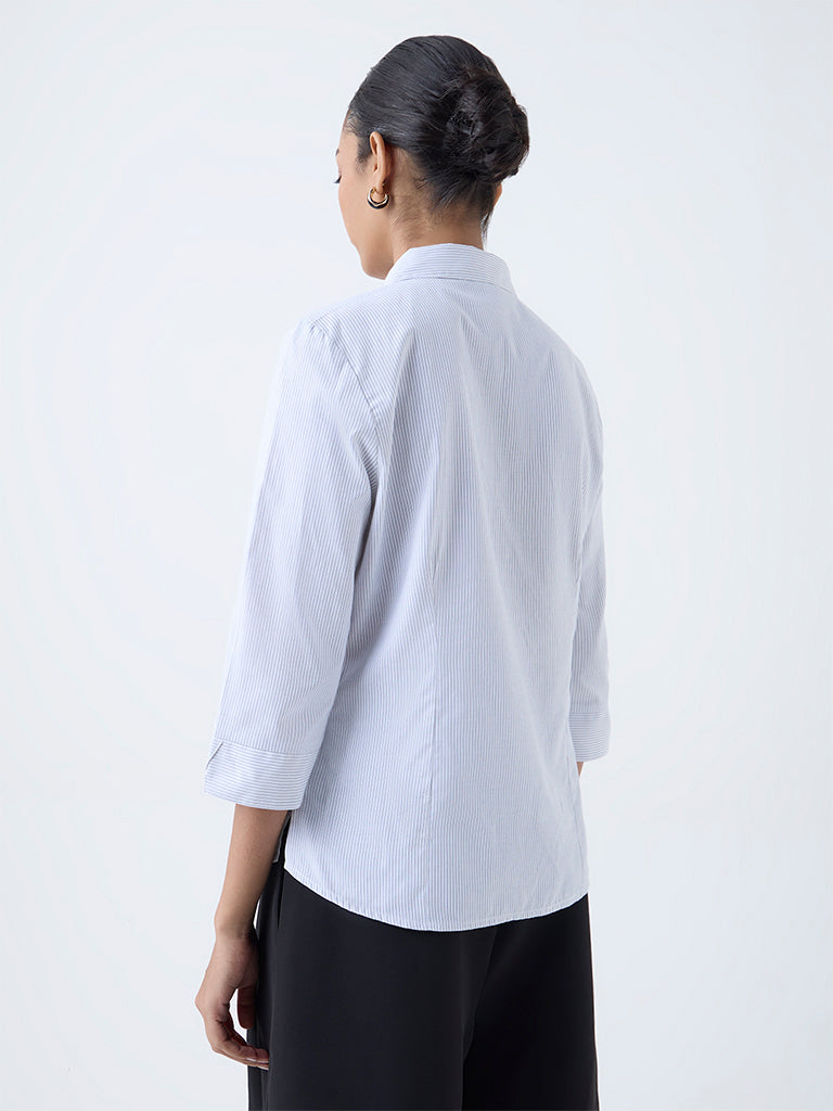 Wardrobe White Striped Shirt