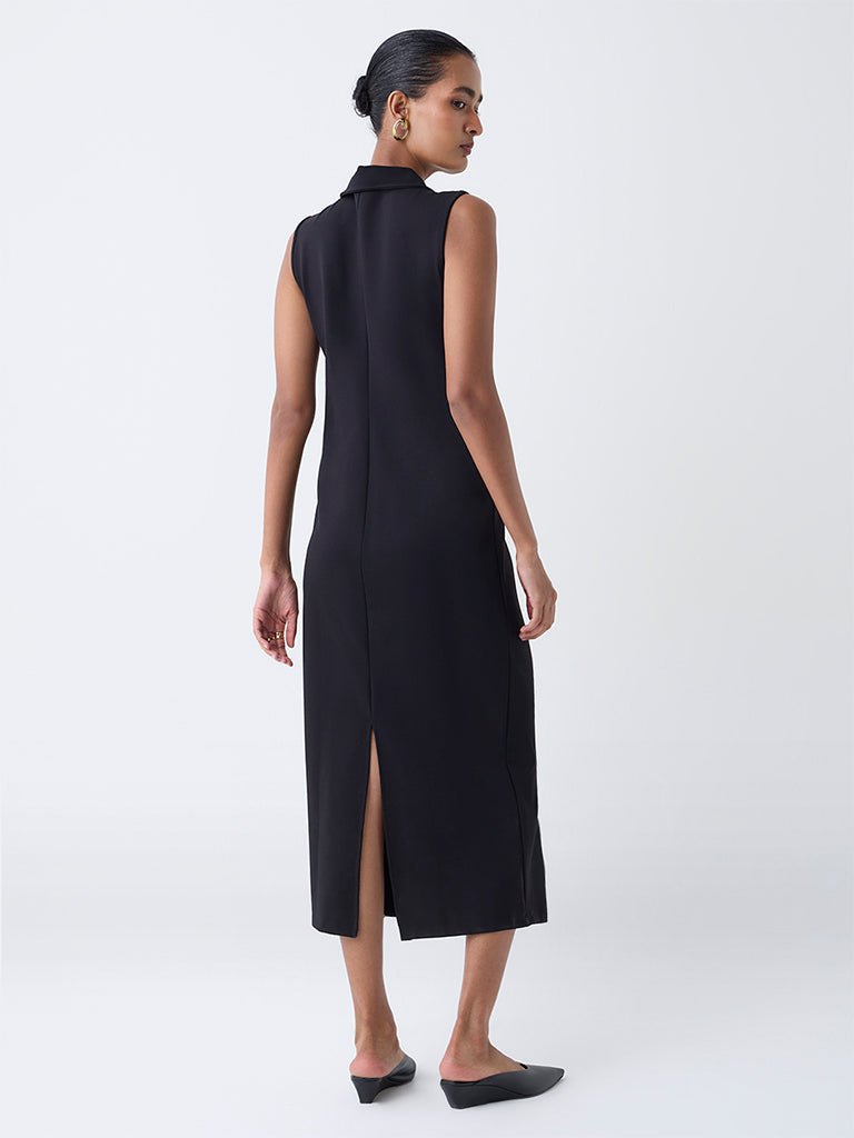 Wardrobe Black Quarter-Zip Shirt Dress