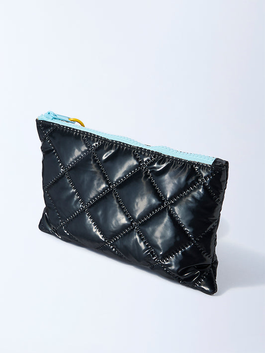 Studiowest Black Quilted Pouch with Bag Charm