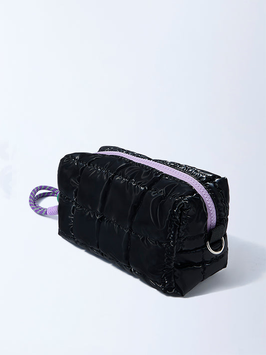 Studiowest Black Quilted Pouch with Bag Charm