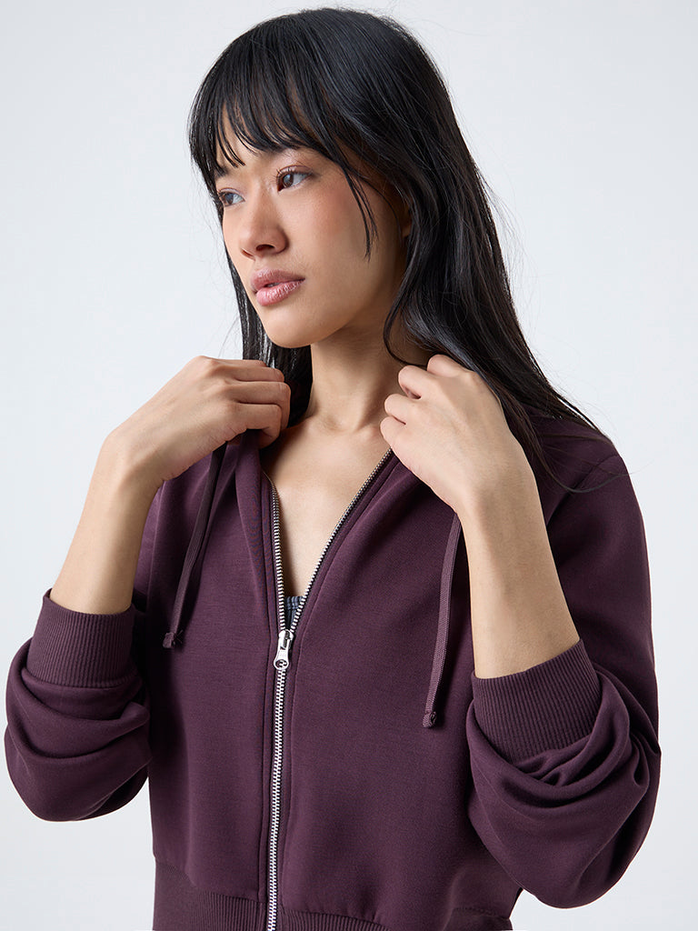 Nuoflexx Burgundy Solid Jacket
