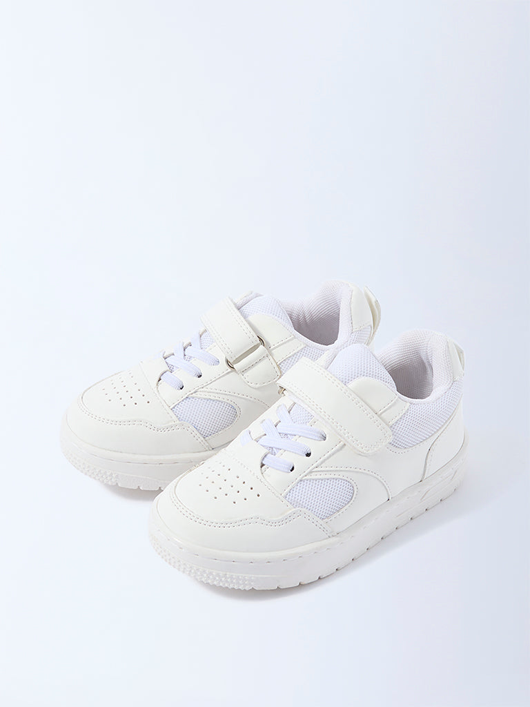 Yellow White Perforated Sneakers