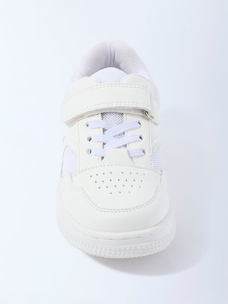 Yellow White Perforated Sneakers