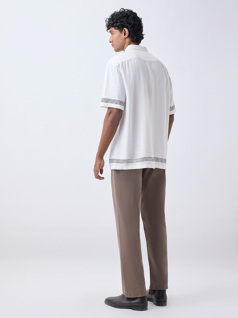 Ascot Taupe Relaxed-Fit Mid-Rise Jeans