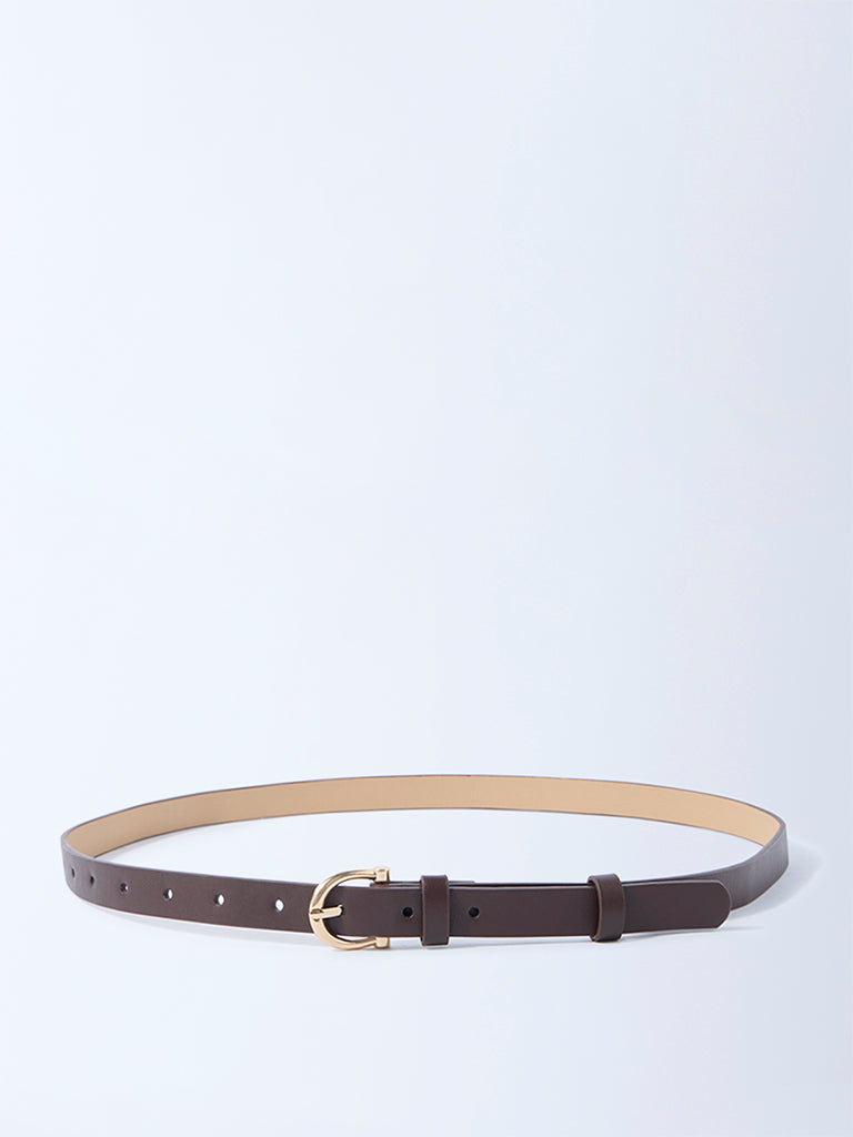 Westside Accessories Tan U-Buckle Belt