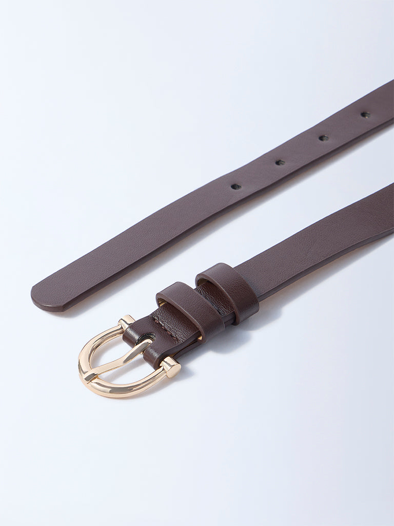 Westside Accessories Tan U-Buckle Belt