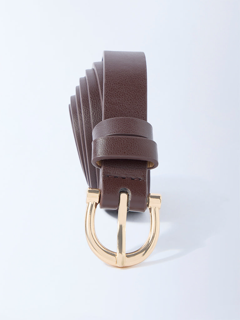 Westside Accessories Tan U-Buckle Belt