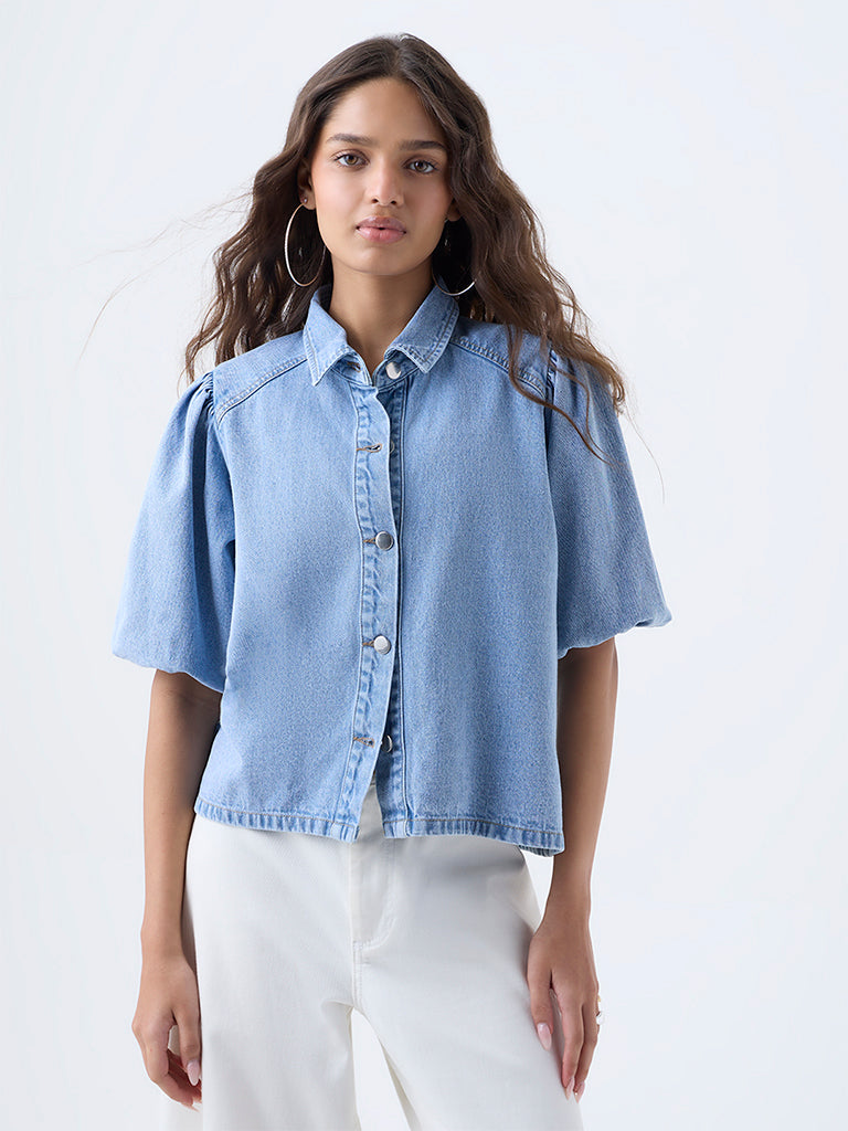 LOV Light Blue Denim Shirt
