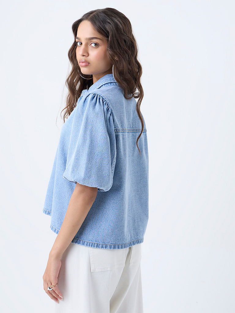 LOV Light Blue Denim Shirt