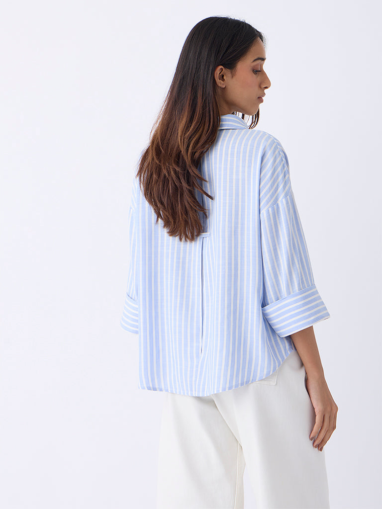 LOV Blue Striped Shirt