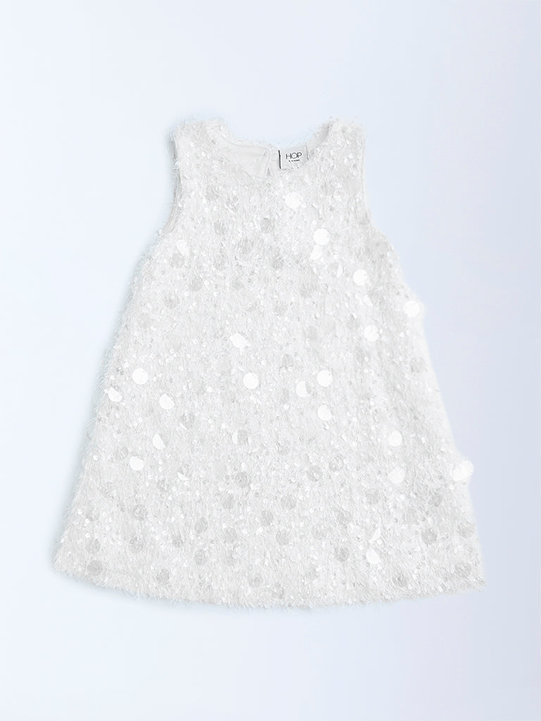Buy HOP Kids Girls White Embellished Party Dress from Westside