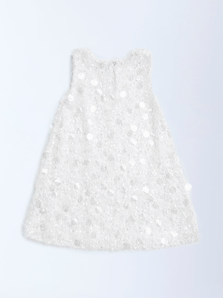 Buy HOP Kids Girls White Embellished Party Dress from Westside