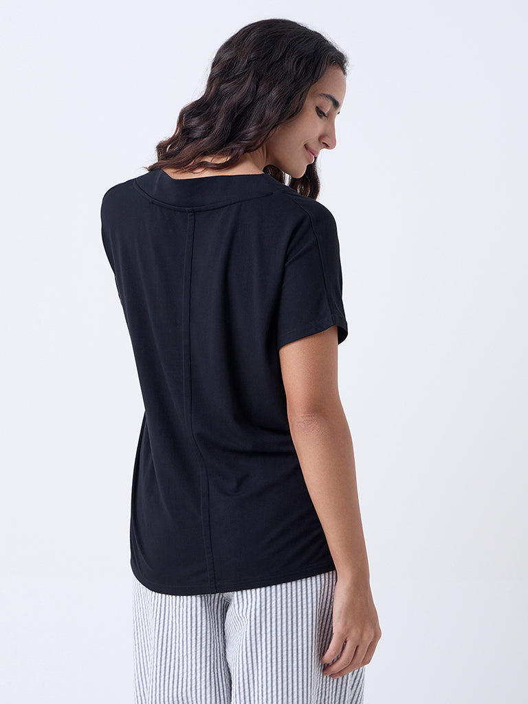 Wunderlove Black Solid Top