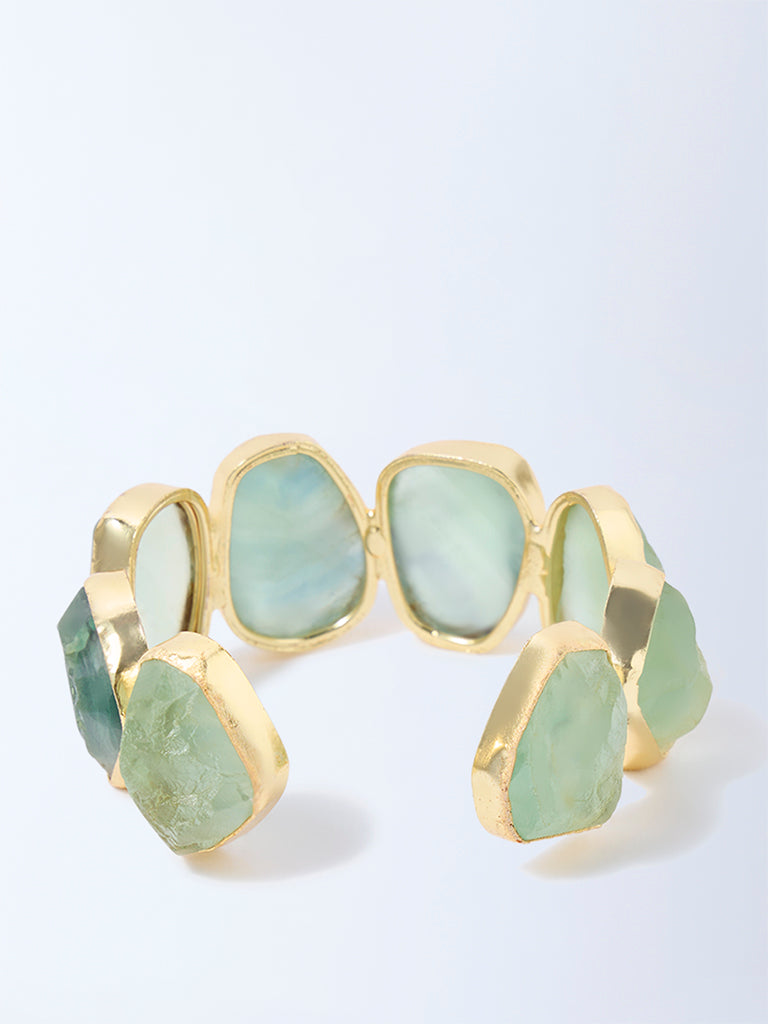 Westside Accessories Green Statement Stone Cuff