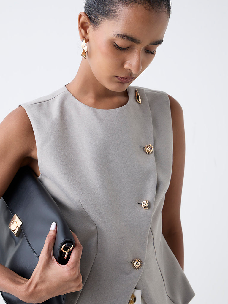 Wardrobe Grey Asymmetric Top