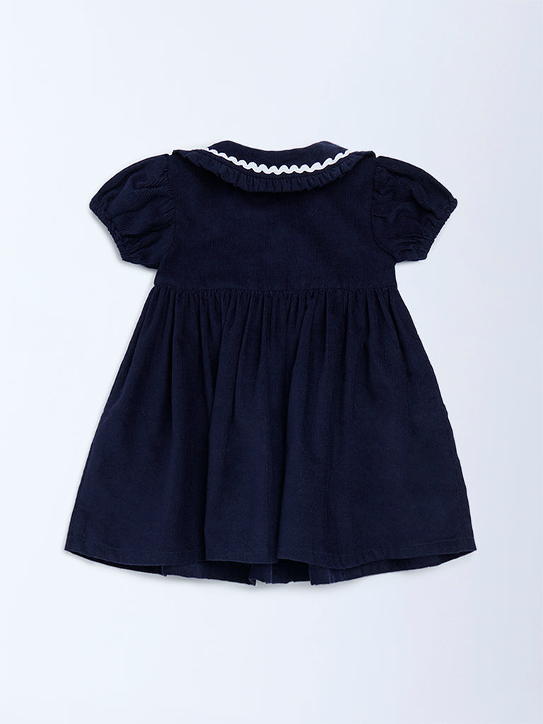 Buy HOP Baby Girls Navy Fit-and-Flare Corduroy Dress from Westside Buy HOP Baby Girls Navy Fit-and-Flare Corduroy Dress from Westside