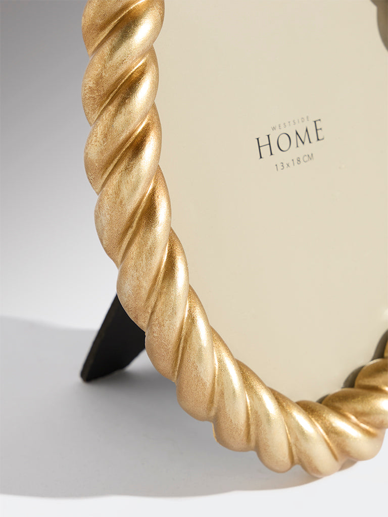 Westside Home Gold Resin Rope Detailed Photo Frame