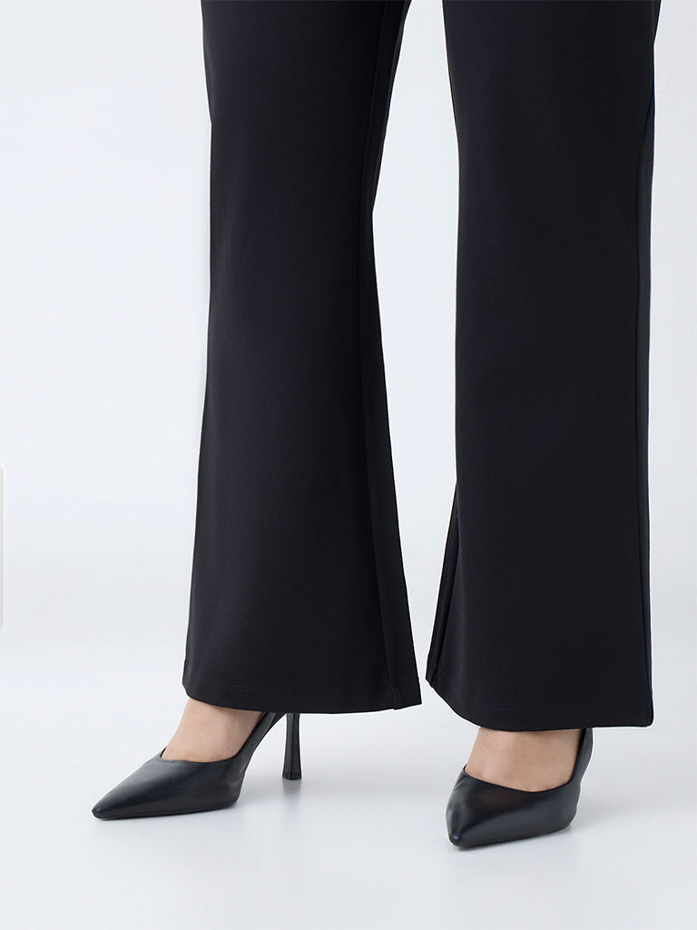 Gia Black High-Rise Bootcut Pants