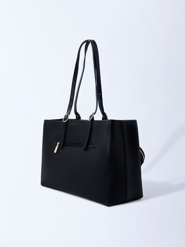 Westside Black Tote Bag with Pouch