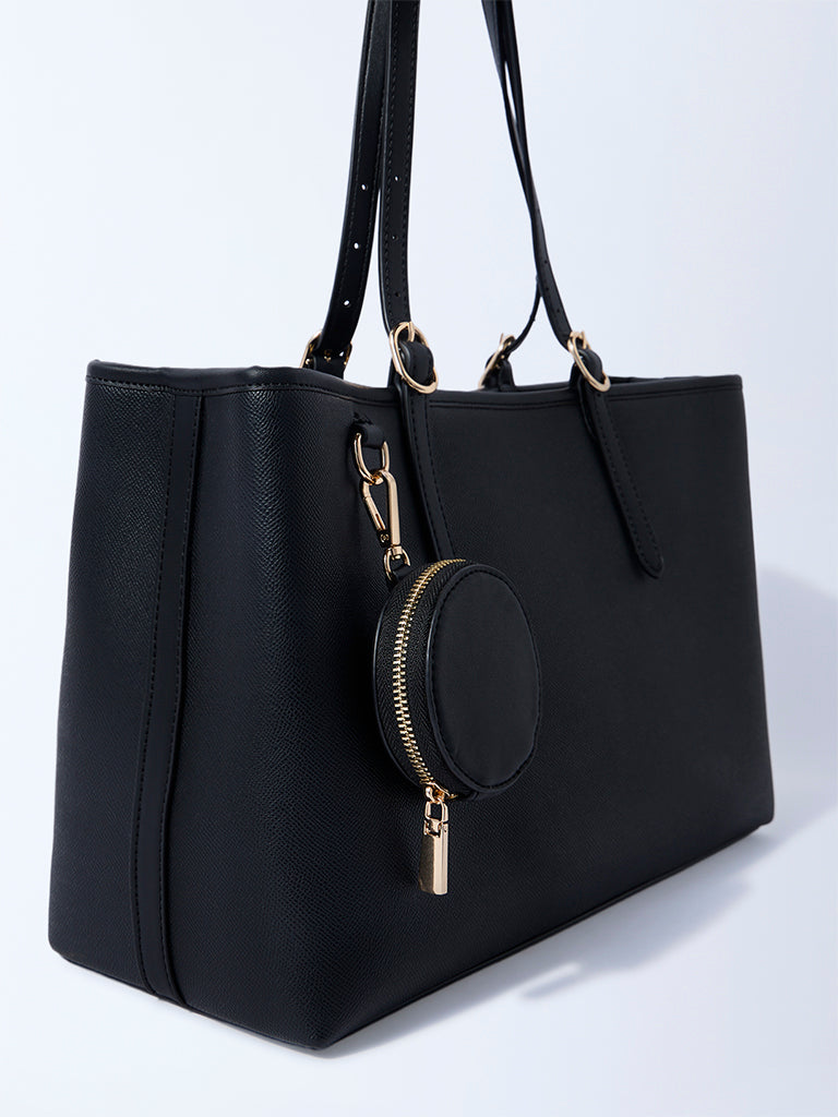 Westside Black Tote Bag with Pouch